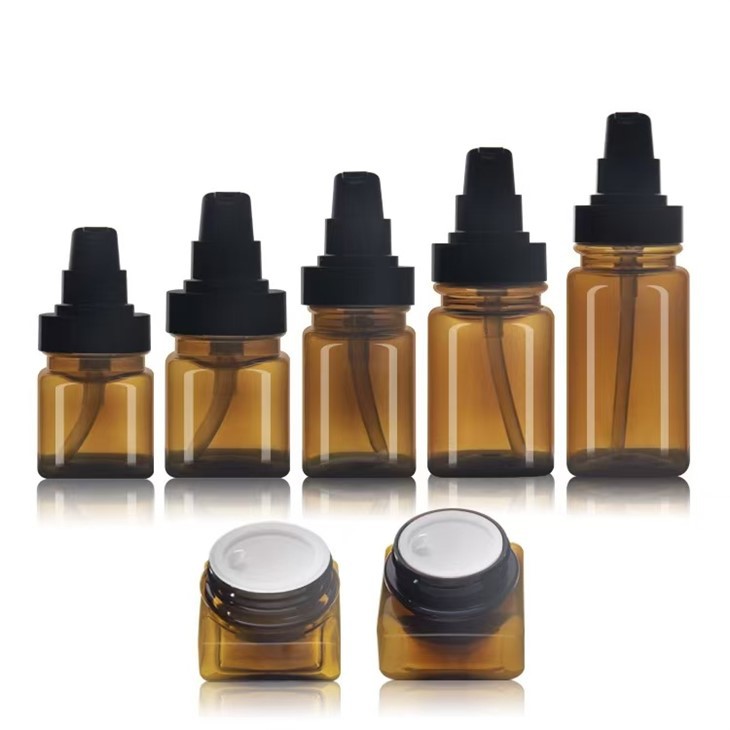 Amber Cosmetic Bottles